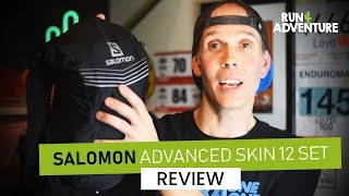 Salomon Advanced Skin 12 Set Running Pack REVIEW  Run4Adventure [upl. by Tirza]