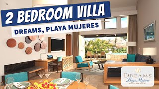 Preferred Club TwoBedroom Villa  Dreams Playa Mujeres Resort  Full Walkthrough Tour  4K [upl. by Lorin]