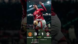 Amad Diallo HatTrick 🔥  Man Utd 31 Southampton  Premier League 202425 football soccer shorts [upl. by Bowe]