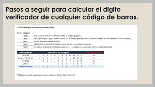 Calcula el digito verificador de cualquier codigo [upl. by Buseck201]