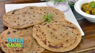 Lachha Paratha Recipe Whole Wheat multi Layered Indian Bread by Tarla Dalal [upl. by Acined22]