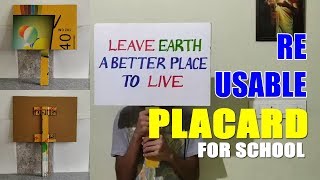 ReUsable and Easy to Carry PLACARD for School  പ്ലക്കാർഡ്  DIY  Njan Sree [upl. by Windzer887]