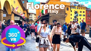 Florence Italy 🇮🇹  VR 360° 4K Immersive Walking Tour [upl. by Barton83]