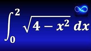 Integral definida con raíz cuadrada de 4  x2 EJERCICIO RESUELTO [upl. by Aruam]