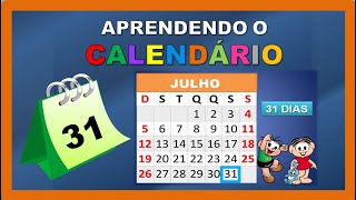 Aprendendo o calendário  Meses do ano  Dias da semana [upl. by Landrum]