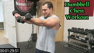 Intense 5 Minute Dumbbell Chest Workout [upl. by Trenna727]