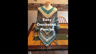 Easy Crocheted Poncho Tutorial [upl. by Conard338]