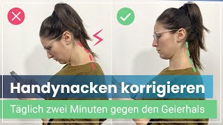 Handynacken loswerden  2 Minuten täglich gegen den Nerd Neck ✅ [upl. by Otilegna774]