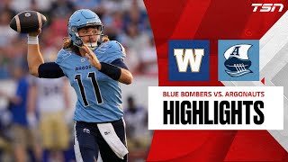 Winnipeg Blue Bombers vs Toronto Argonauts  CFL EXTENDED HIGHLIGHTS [upl. by Parker827]