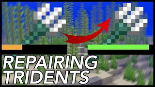 How To Repair A Trident In Minecraft [upl. by Eizzil]