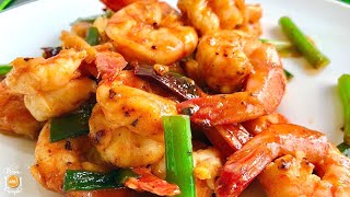 Asian Chilli Garlic Prawns Recipe [upl. by Sigvard]