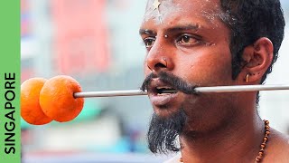 THAIPUSAM in Little India SINGAPORE  Incredible Hindu festival [upl. by Isolde]