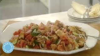 Fresh Garden Vegetable Italian Panzanella  Martha Stewart [upl. by Stclair601]