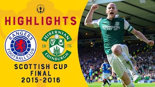 Rangers 23 Hibernian  David Gray Header as Hibernian Make History  Scottish Cup Final 201516 [upl. by Dustman]