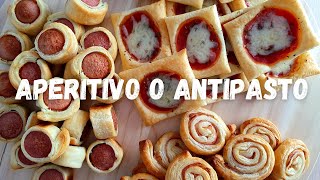 3 IDEE DI APERITIVO\ANTIPASTO CON LA PASTA SFOGLIA [upl. by Jeremie655]