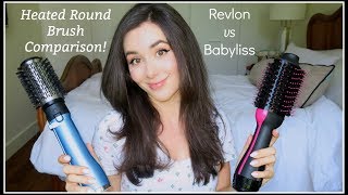 HEATED ROUND BRUSH COMPARISON  REVLON vs BABYLISS [upl. by Philan]