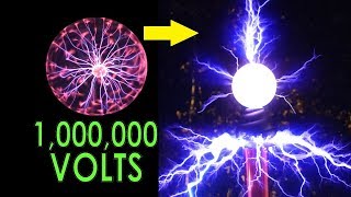 DIY Overclocked Plasma Globe 2500V to a MILLION volts [upl. by Grefer]