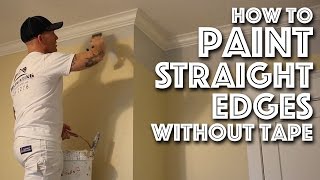 How to Paint Edges Without Tape  Cutting In Tutorial [upl. by Atikkin]