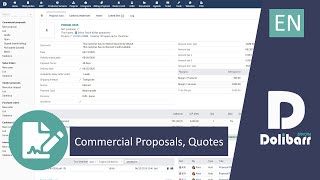 Tutorial 6  EN  Commercial Proposals Quotes with Dolibarr ERP CRM [upl. by Namreh]