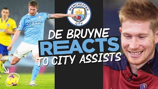 Kevin De Bruyne REACTS to Amazing City Goal Assists  KDB on Assists [upl. by Lleihsad]