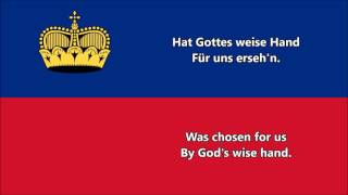 Oben am jungen Rhein  National anthem of Liechtenstein DEEN lyrics [upl. by Ardnaskela555]