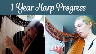 Harp progress in 1 year from COMPLETE beginner [upl. by Karoly]