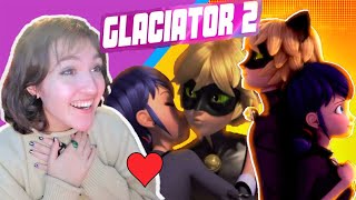 quotGLACIATOR 2quot REACTION English Dub HD Miraculous Ladybug s4 ep15 [upl. by Teerprug288]