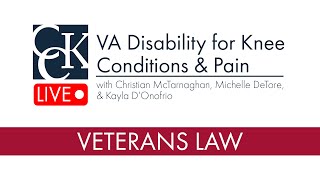 VA Disability for Knee Conditions amp Pain [upl. by Alleuqcaj]