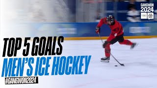 Top 5 Goals  Mens Ice Hockey Day 3  Gangwon 2024 [upl. by Nason]