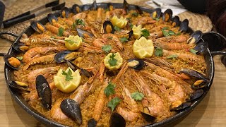 Authentic Spanish Seafood Paella Recipe  Helina Sanchez [upl. by Mayda]