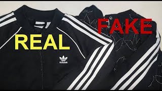 Real vs Fake Adidas zip up jacket How to spot original Adidas superstar hoodies [upl. by Annovad]