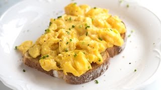 Perfect Creamy Scrambled Eggs Recipe [upl. by Nennarb]