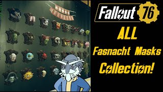 ALL Fasnacht Masks Collection  Fallout 76 [upl. by Anahsed]