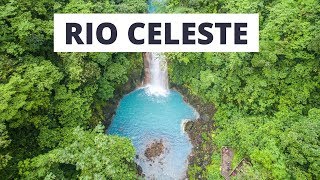 Rio Celeste Costa Rica Aerial Video [upl. by Eamanna]