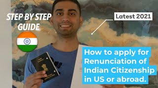 HOW TO Renounce Indian Citizenship VFS Global process  Latest 2023  Step by step guide [upl. by Magnien]