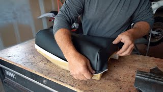 Making a simple custom motorcycle seat cover [upl. by Melli]