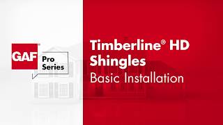 How to Install Timberline HD Shingles  GAF Pro Series [upl. by Aynotak997]