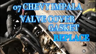 CHEVY IMPALA VALVE COVER GASKET REPLACE [upl. by Sualk]