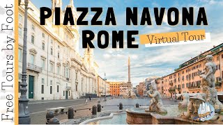 Piazza Navona Rome Walking Tour [upl. by Wendeline]