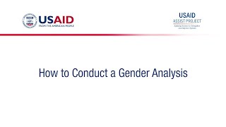 How to Conduct a Gender Analysis [upl. by Crist673]