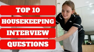 HOTEL HOUSEKEEPING Interview Questions amp Answers  How to Get a Housekeeper Job [upl. by Luemas]