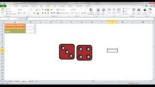 Create Rolling Dice in Excel [upl. by Curtice]