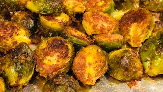 GARLIC ROASTED BRUSSELS SPROUTS  Brown Girls Kitchen [upl. by Lister]