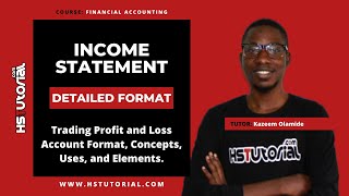 Trading Profit and Loss Account Format  Income Statement [upl. by Dittman267]