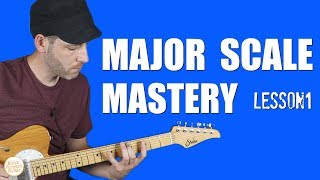 MAJOR SCALE Guitar  All 7 Patterns Lesson 1 [upl. by Etnoj]