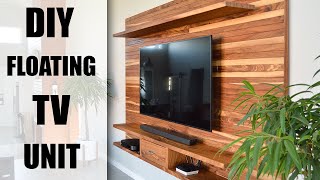 DIY Floating TV Wall Unit  How To Build Your Own  YouTube [upl. by Ihtac]