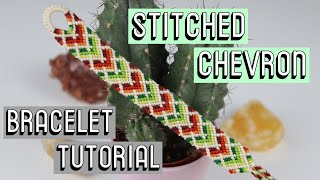 STITCHED CHEVRON TUTORIAL CC  Friendship Bracelets [upl. by Catarina]