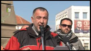 Aleksandar Marjanović Protest quotZaječar u crnomquot [upl. by Paten]