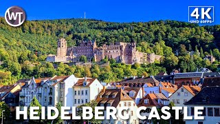 Medieval Castle Ruins Schloss Heidelberg  🇩🇪 Germany  4K Walking Tour [upl. by Adiuqram]