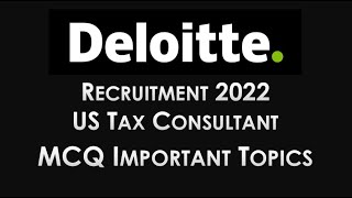 MCQ Important Topics Versant amp Aptitude  Deloitte India Recruitment 2022 US Tax Consultant [upl. by Anyal]